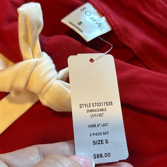 NWT Soma Embraceable Long Sleeve Pajama Set ~ Home At Last ~ SMALL - Picture 8 of 8